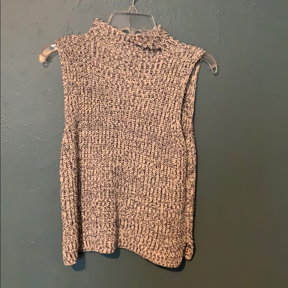 Cropped Mock Neck Sweater
